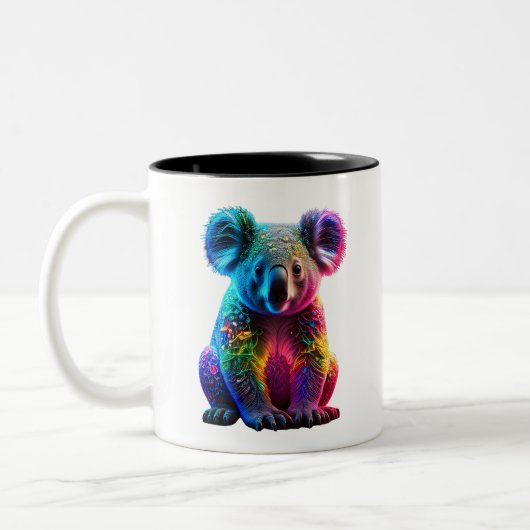 Radiant Glows Koala Zweifarbige Tasse (Links)
