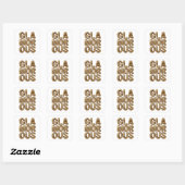 Radiant Gold GLAMOROUS Aufkleber Design (Blatt)