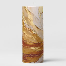 Radiant Gold & Ivory Stumpenkerze