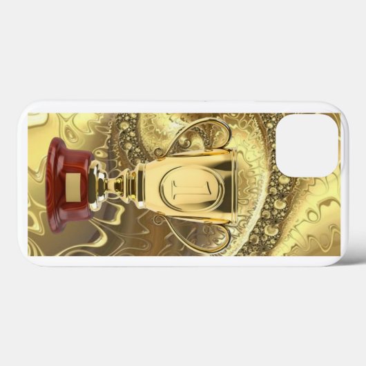 Radiant Gold: Premium Cover für iPhone 13 (Rückseite (Horizontal))