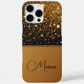 Radiant Gold Sparkle (Glitzer-Leder) Case-Mate iPhone Hülle (Rückseite)