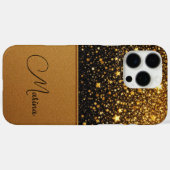 Radiant Gold Sparkle (Glitzer-Leder) Case-Mate iPhone Hülle (Rückseite (Horizontal))