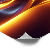 Radiant Golden Mirage Desert Horizon Glow Poster (Ecke)