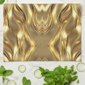 Radiant Golden Pattern Geschirrtuch (Gefaltet)