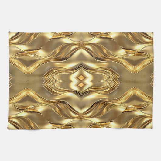 Radiant Golden Pattern Geschirrtuch (Horizontal)
