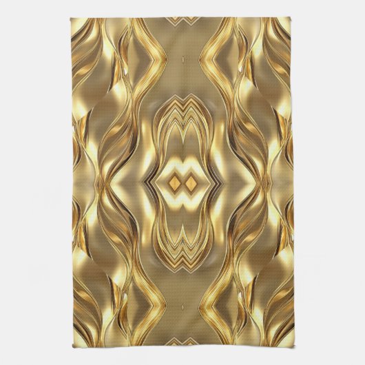 Radiant Golden Pattern Geschirrtuch (Vertikal)