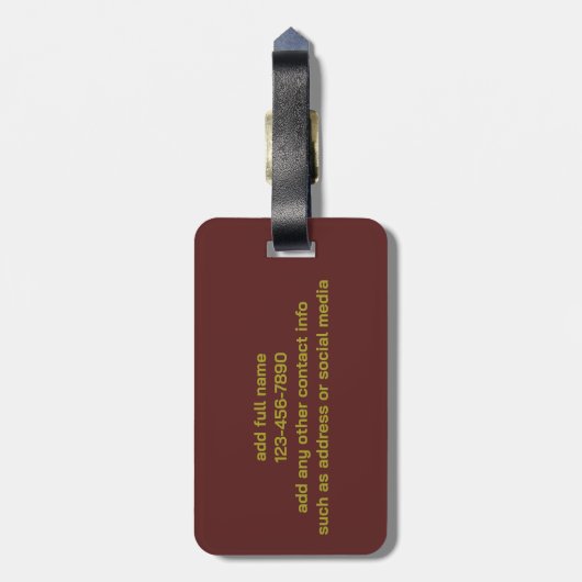 Radiant Golden Sun auf dem roten Gepäckträger Gepäckanhänger (Rückseite vertikal)