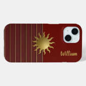 Radiant Golden Sun auf Red iPhone / iPad Gehäuse Case-Mate iPhone Hülle (Rückseite (Horizontal))