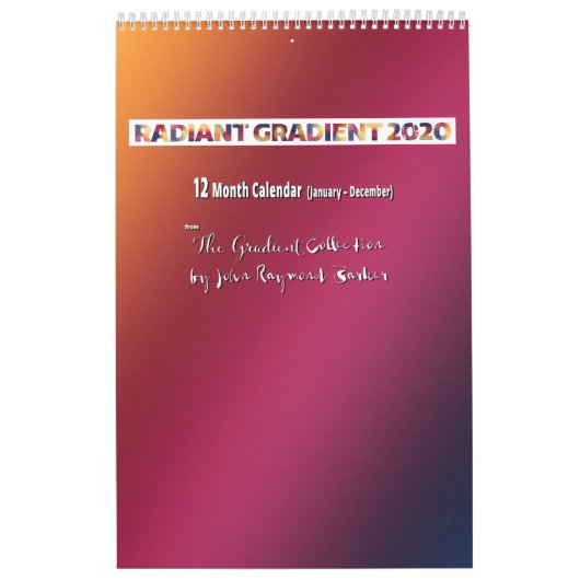 Radiant Gradient 2020 Calendar Kalender (Titelbild)