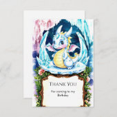 Radiant Happy Dragon Birthday Dankeskarte (Vorne/Hinten)