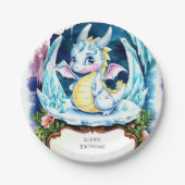 Radiant Happy Dragon Birthday Pappteller (Vorderseite)