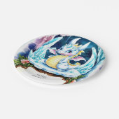 Radiant Happy Dragon Birthday Pappteller (Schrägansicht)