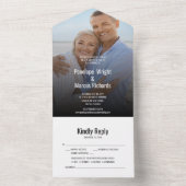 Radiant Happy Foto Wedding All In One Einladung (Innen Boden)