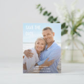 Radiant Happy Foto Wedding Save the Date Postkarte (Stehend Vorderseite)