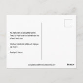 Radiant Happy Foto Wedding Save the Date Postkarte (Rückseite)