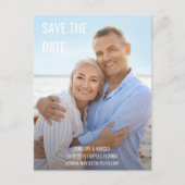 Radiant Happy Foto Wedding Save the Date Postkarte (Vorderseite)