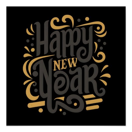 Radiant Happy New Year Poster (Vorderseite)