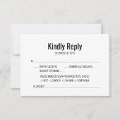 Radiant Happy Wedding RSVP Card Einladung (Vorderseite)