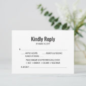 Radiant Happy Wedding RSVP Card Einladung (Stehend Vorderseite)