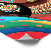 Radiant Harmony, A Colorful Paper-Cut Portrait Poster (Ecke)