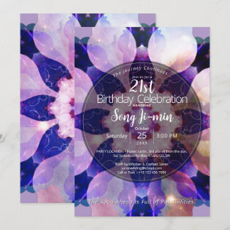 Radiant Harmony | Leuchtendes Florales Mandala Einladung