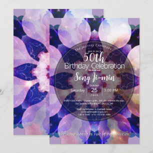Radiant Harmony Leuchtendes Florales Mandala Einladung