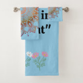 Radiant Harmony: Mandala and Floral Towel Set (Insitu)