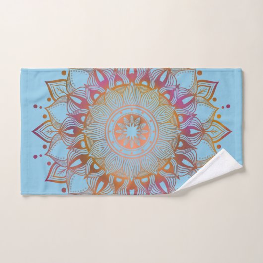 Radiant Harmony: Mandala and Floral Towel Set (Handtuch)
