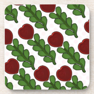 Radiant Heart Flower Botanik Getränkeuntersetzer