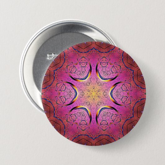 Radiant Heart Kaleidoskop Button (Vorne & Hinten)