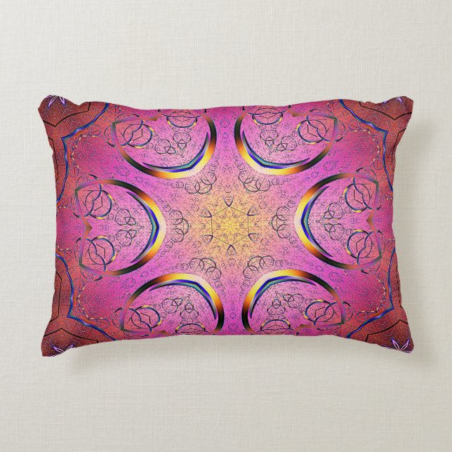 Radiant Heart Kaleidoskop Dekokissen (Vorderseite)