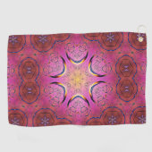 Radiant Heart Kaleidoskop Golfhandtuch (Horizontal)