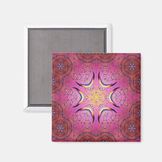 Radiant Heart Kaleidoskop Magnet (Vorderseite/Rückseite)