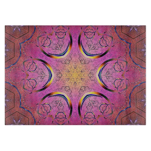 Radiant Heart Kaleidoskop Schneidebrett (Vorderseite)