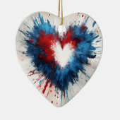 Radiant Heartburst Keramik Ornament (Rechts)