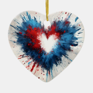 Radiant Heartburst Keramik Ornament
