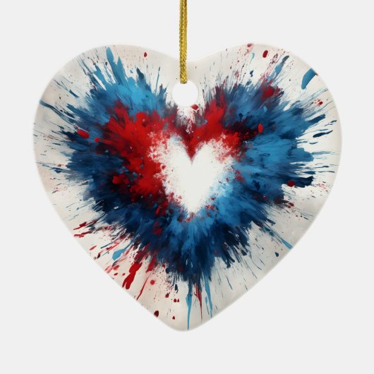 Radiant Heartburst Keramik Ornament (Hinten)