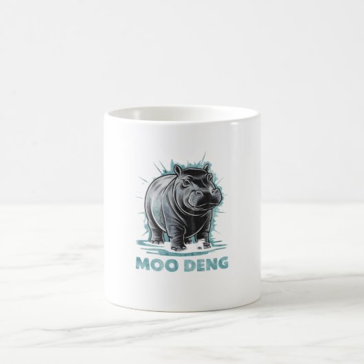 Radiant Hippo Moo Deng Kaffeetasse (Mittel)