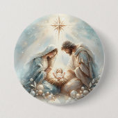 Radiant Holy Family Nativity Scene Button (Vorderseite)