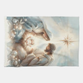 Radiant Holy Family Nativity Scene Geschirrtuch (Horizontal)