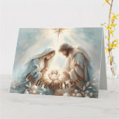 Radiant Holy Family Nativity Scene Karte (Gelbe Blume)