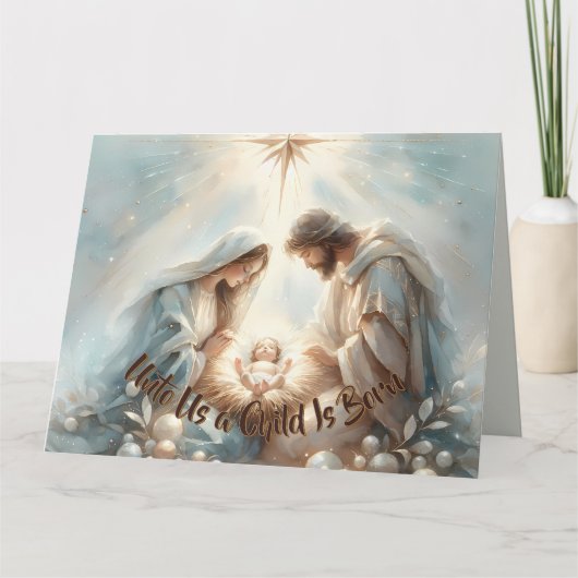 Radiant Holy Family Nativity Scene Karte (Vorderseite)