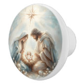 Radiant Holy Family Nativity Scene Keramikknauf (Rechts)