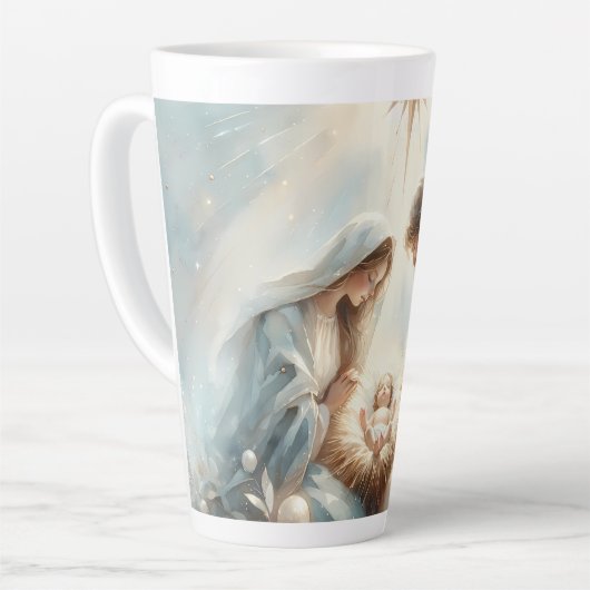 Radiant Holy Family Nativity Scene Milchtasse (Linke Ecke)