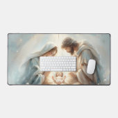 Radiant Holy Family Nativity Scene Schreibtischunterlage (Tastatur & Maus)