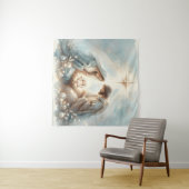 Radiant Holy Family Nativity Scene Wandteppich (Beispiel (Horizontal))