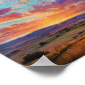 Radiant Horizon: A Symphony of Golden Light Poster (Ecke)