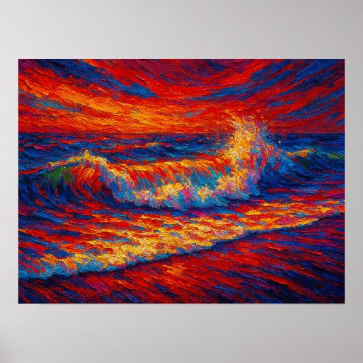 Radiant Horizon: The Primal Rainbow Surge Poster (Vorne)