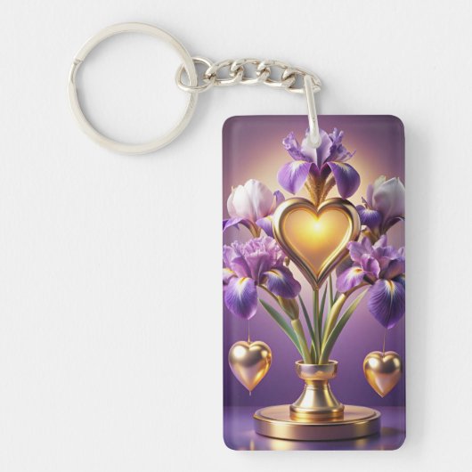 Radiant Iris Blossom 3D Render von Neskie D Schlüsselanhänger (Vorderseite)