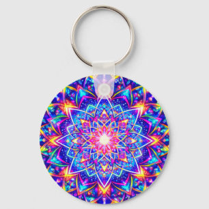 Radiant Kaleidoscope Mandala –Color Harmony Charm Schlüsselanhänger